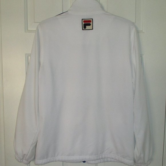 FILA Mens L/S BNP Paribas Open Full Zip White Tennis Windbreaker NWOT - Small - Picture 3 of 3
